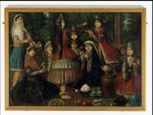زنان به دور سماور، اثر اسماعیل جلایر، موزهٔ ویکتوریا و آلبرت لندن