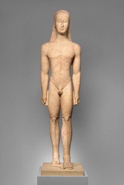 مجسمه مرمری مرد برهنه یونانی