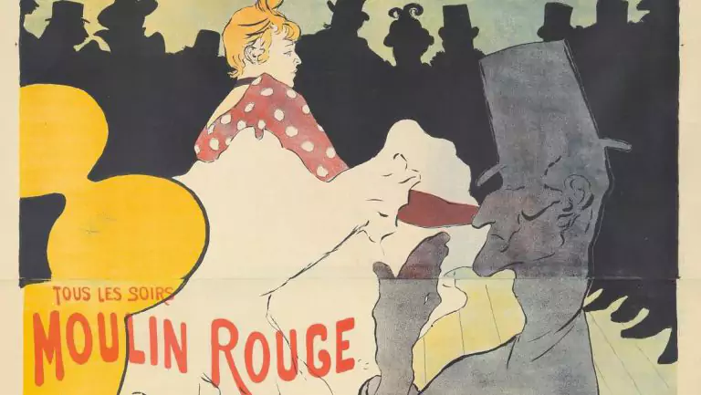 اولین پوستر تولوز لوترک به نام مولن روژ-لا گولو
