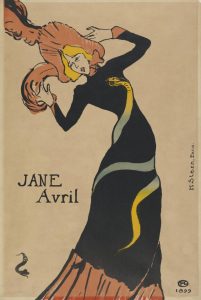 تولوز لوترک تصویری از نقاشی لوترک پوستر هنرمندی به نام جین آوریل